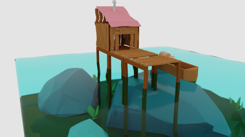 Low Poly Sea-House