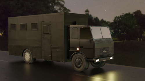 Autozak OMON Car Lowpoly Belarus