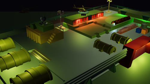 Low Poly Military Base