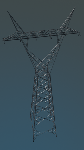 Corset power transmission tower