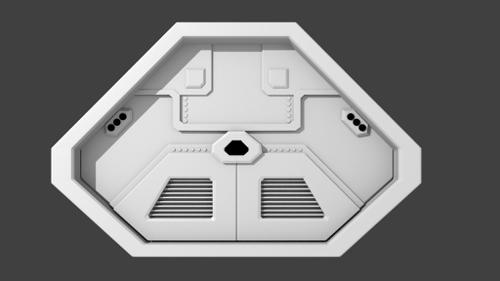 Hi-Poly 3-part SF door / gate