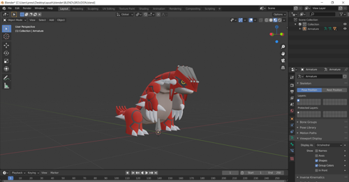 Rigged Pokemon groudon (from pokemon omega ruby)