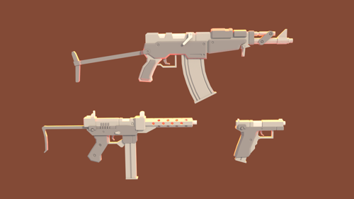 LowPoly Futuristic Guns