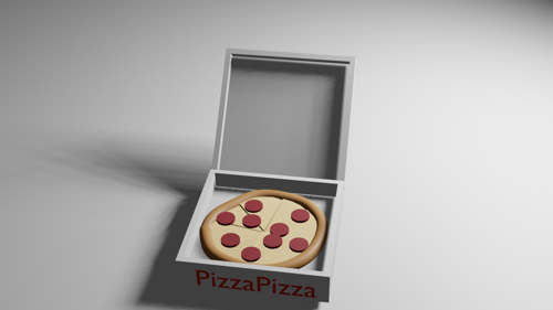 Low Poly Pizza And Pizza Box