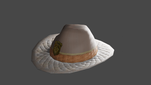 Cowboy Hat (with Park Ranger Badge) (LOW-POLY)