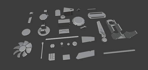 Hardsurface Kitbashing set (SubD Ready)