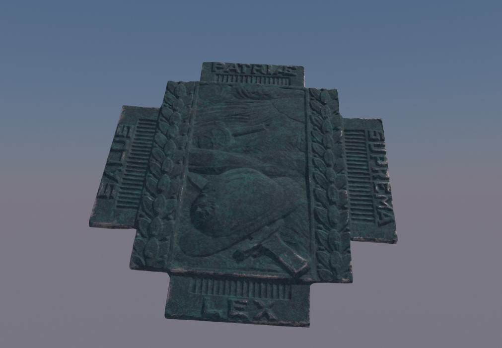 WWI veteran's memorial plaque