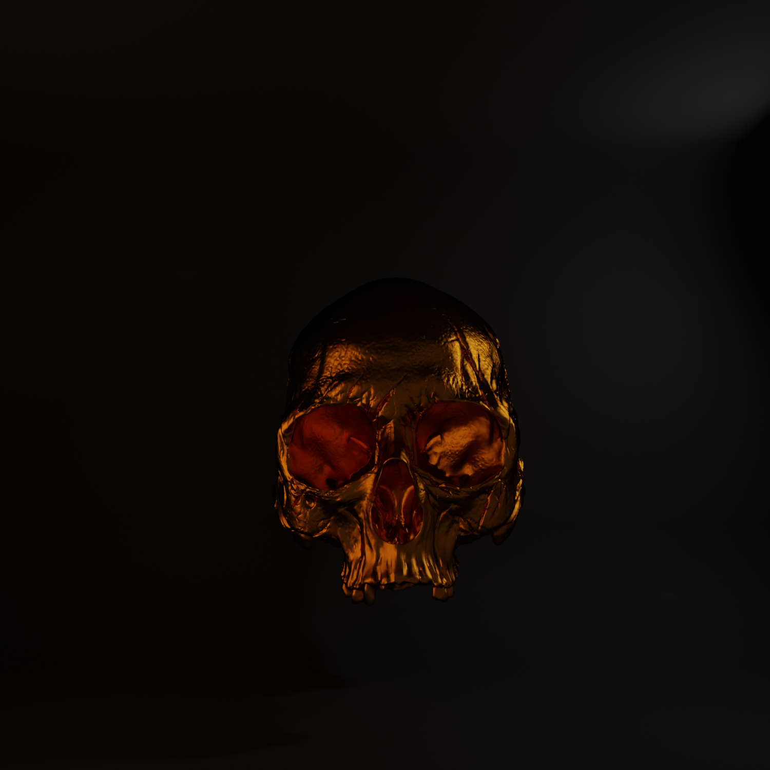 Metallic Gold Skull