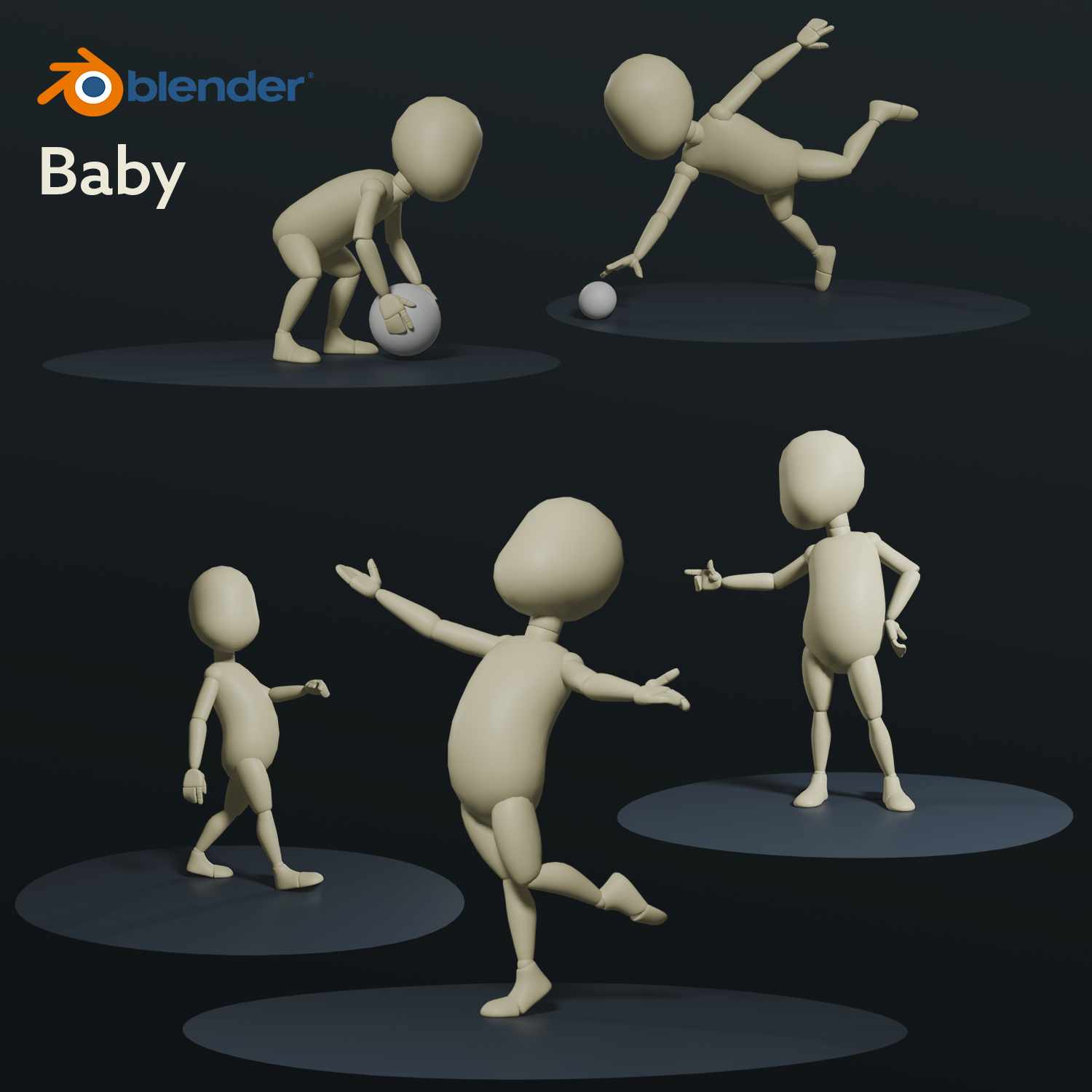 "Baby 2"  Rig ( Rigify )