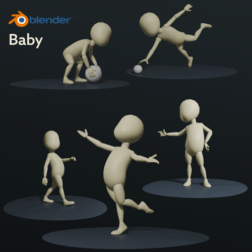 "Baby 2"  Rig ( Rigify )