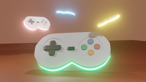 glowing gampad