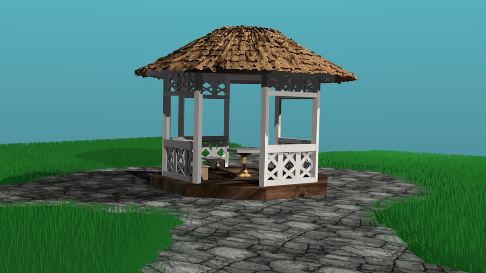 Wood gazebo