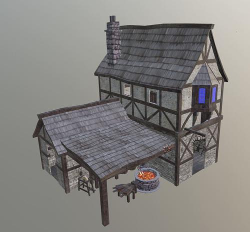 Medieval Blacksmith Interior