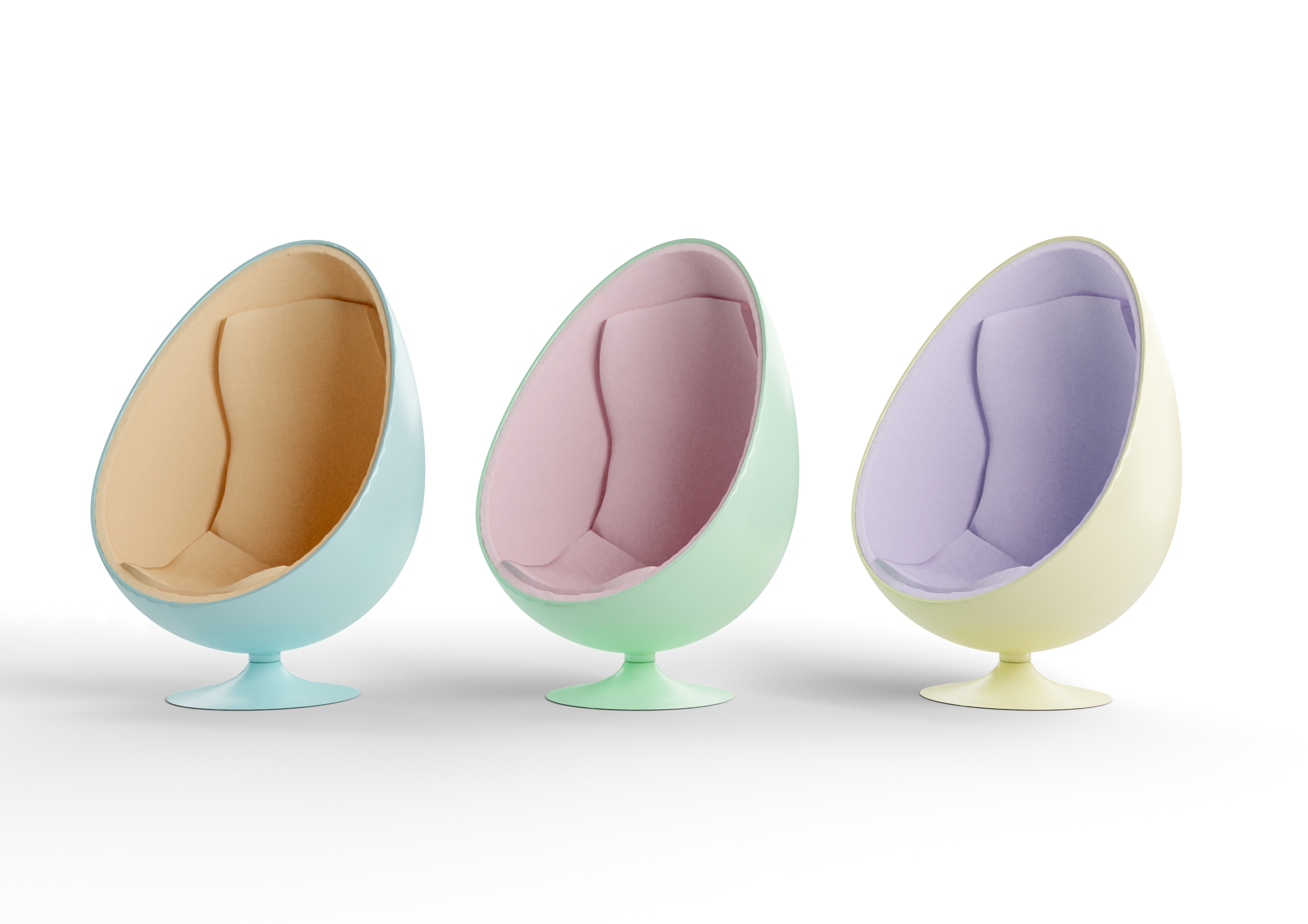 Pastel Egg Pod Chair
