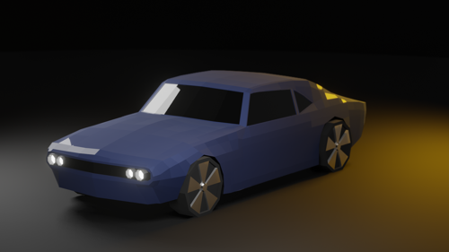 Low Poly Camaro Coupe 1968