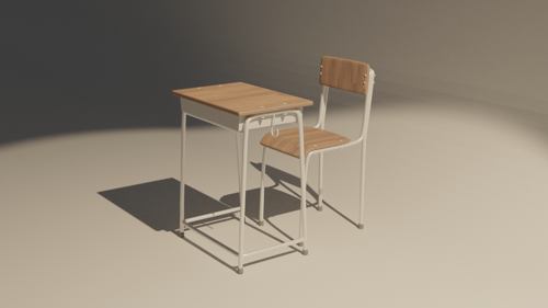 Asia school style desk and chair