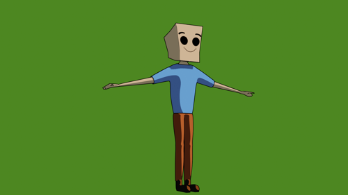 Cartoon Character Rigged
