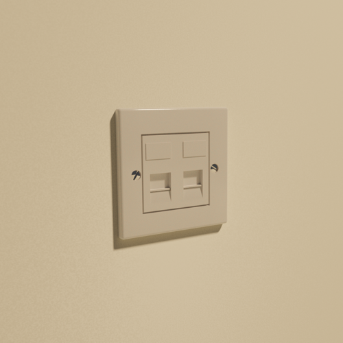 UK Double RJ45 data socket