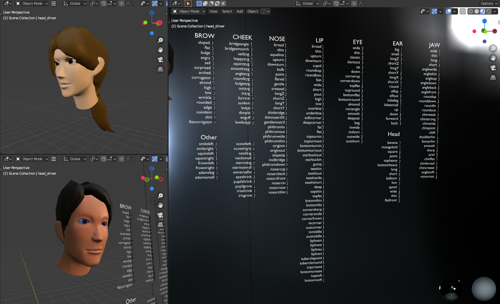 Low poly head generator