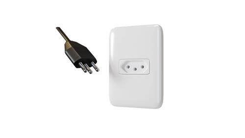Wall Socket Plug - High Poly