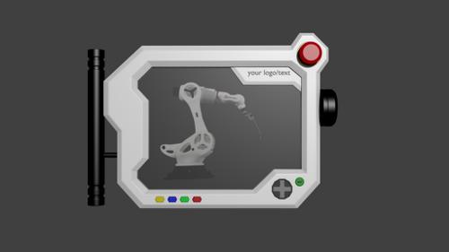 Hi-Poly Sci-Fi robot teach pendant 2