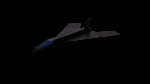 Very low poly cool jet