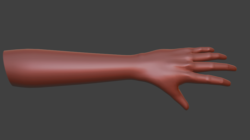 Human hand with rig