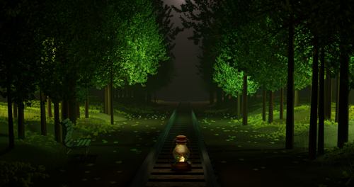 Railway Track Scene