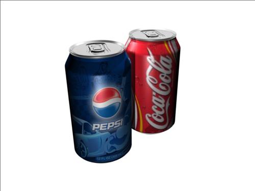 Coke and Pepsi pop cans