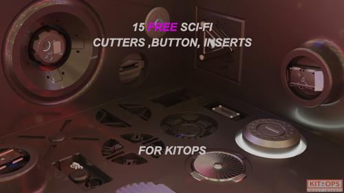 15 Free sci - fi cuttors , inserts and buttons pack kit-ops ready