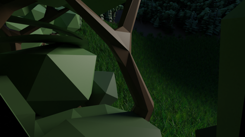 Forest Scene - With Grass