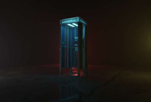 Blender 3D Phonebooth Stylized