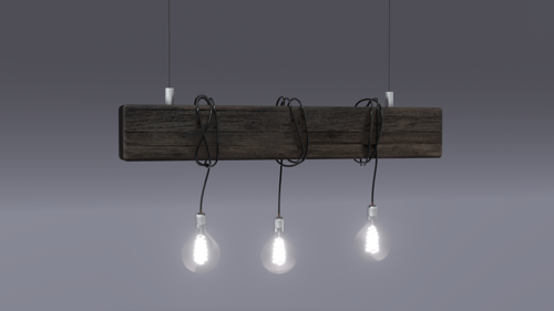 Wooden beam lamp