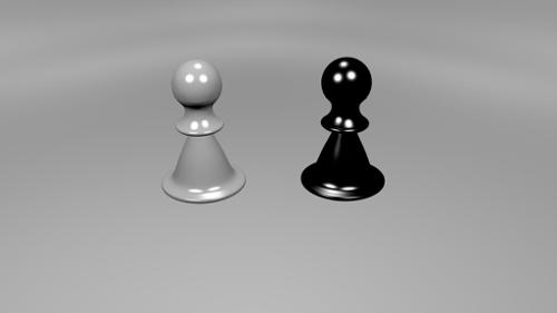 Pawns black and white