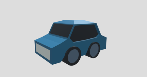 Low Poly Cartoony Car