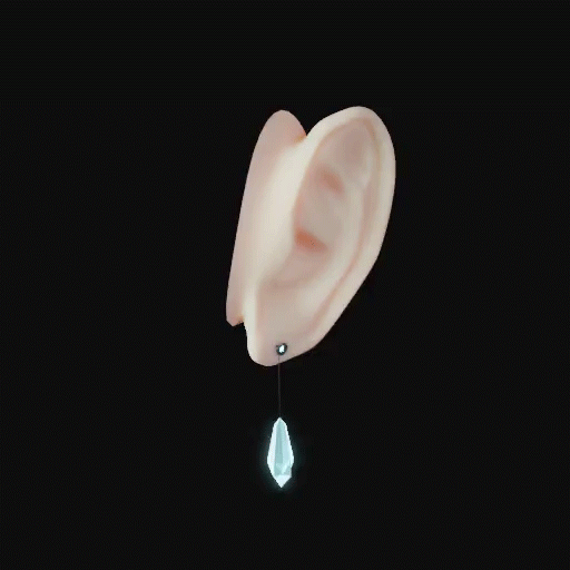 Low Poly Ear & Earring With Physical Rig