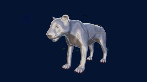 Tiger/Lion (Base Mesh Rigged)