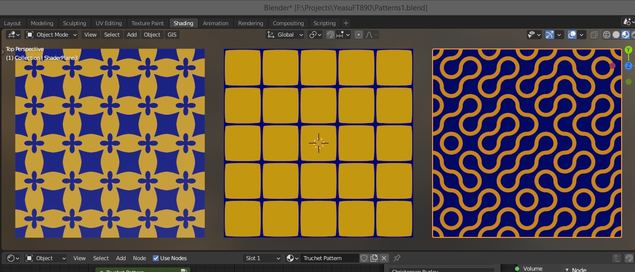 3 Patterns : Supershape (2D) , Squircle & Truchet
