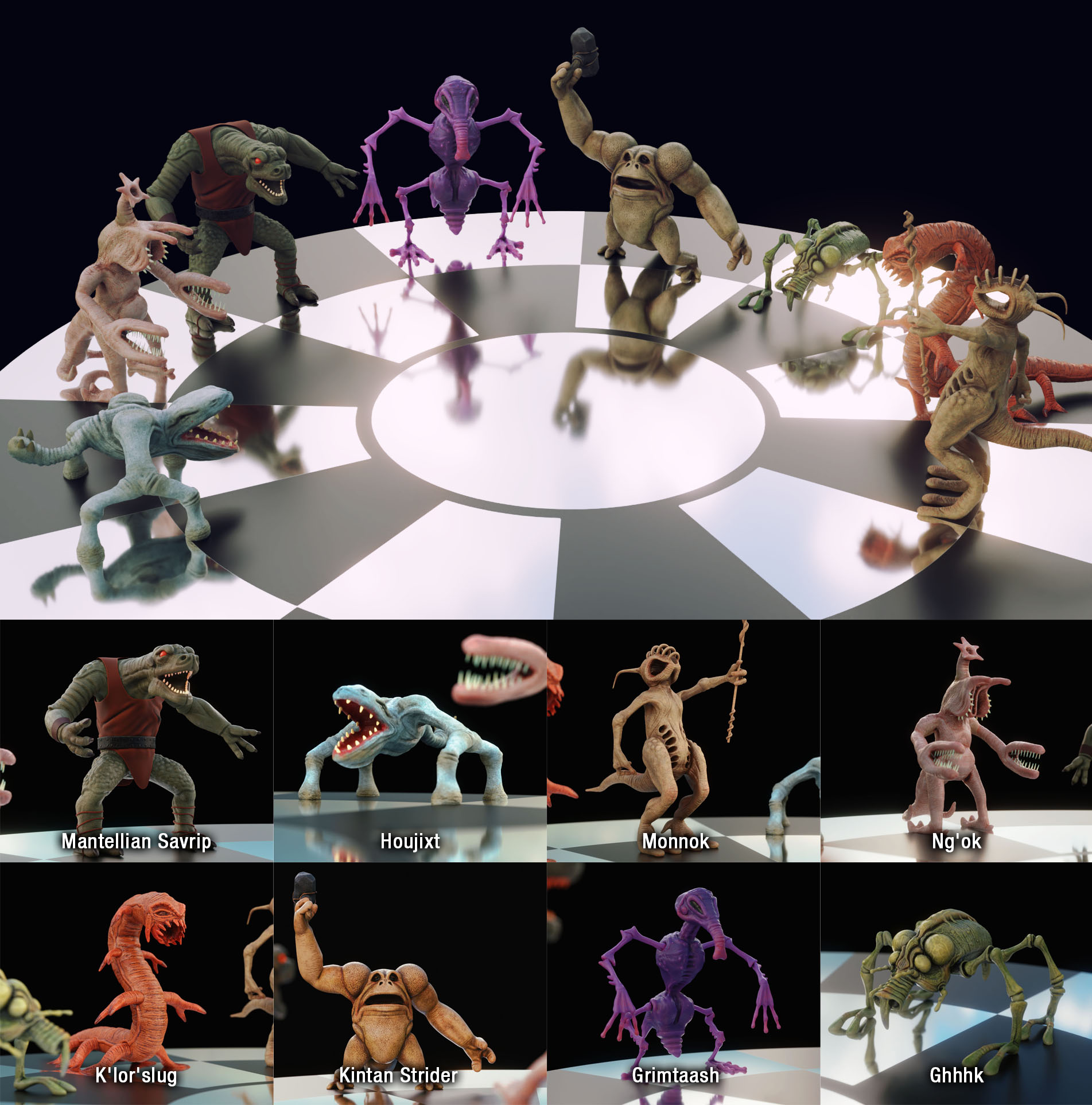 Dejarik Chess Creatures