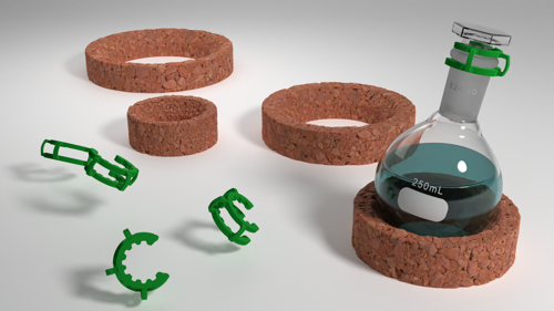 Cork Rings and a 24 Keck Clamp