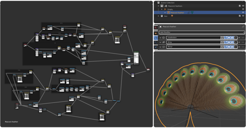 Peacock tail, procedural