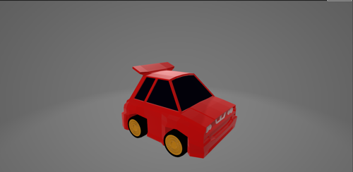 Low poly vw golf style vehicle