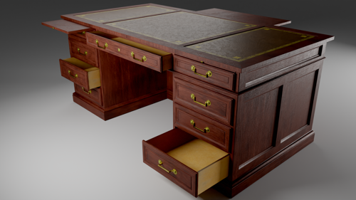 Walnut Pedestal Desk