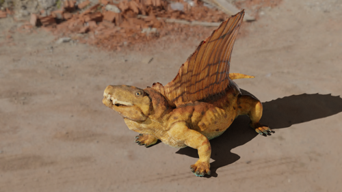 Dimetrodon toy scan