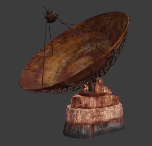 Space searching radio antenna