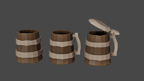 Medieval beer mugs
