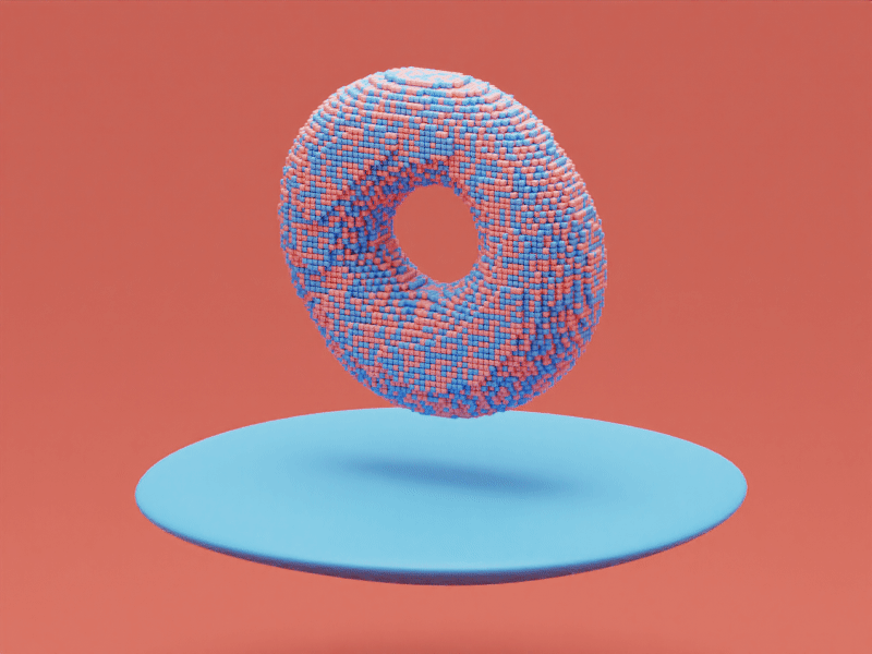 Looping voxel torus
