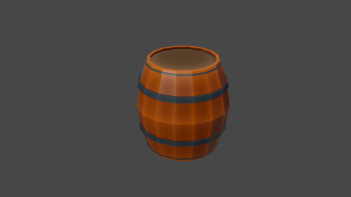 Low poly barrel
