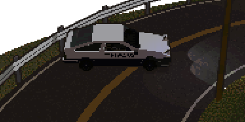 "Pixel art" Initial D scene