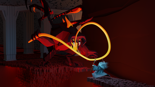 Balrog low poly with armature